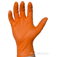 12 -palcový oranžový jednorazový nitrilový skúška rukavice médium